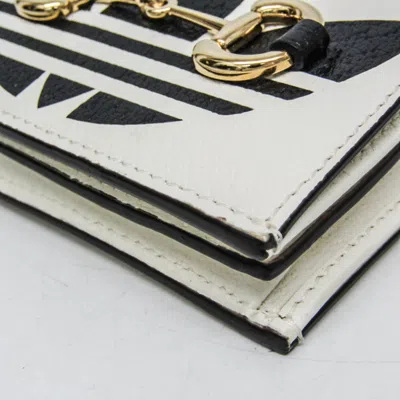 Pre-owned Gucci Horsebit White Leather Wallet  ()