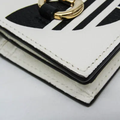 Pre-owned Gucci Horsebit White Leather Wallet  ()