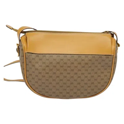 Pre-owned Gucci Interlocking G Beige Canvas Shoulder Bag () In Sand