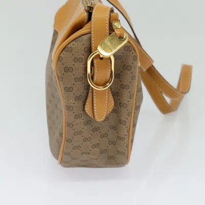 Pre-owned Gucci Interlocking G Beige Canvas Shoulder Bag () In Sand