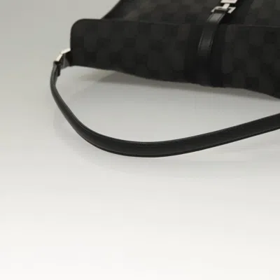 Pre-owned Gucci Jackie Black Canvas, Leather Shoulder Bag ()