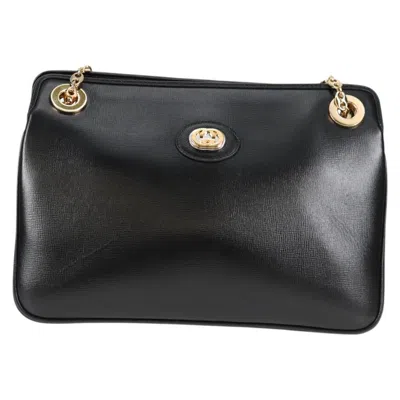 Pre-owned Gucci Marina Black Leather Shoulder Bag ()
