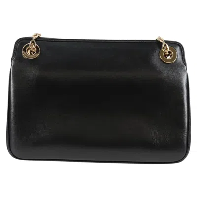 Pre-owned Gucci Marina Black Leather Shoulder Bag ()
