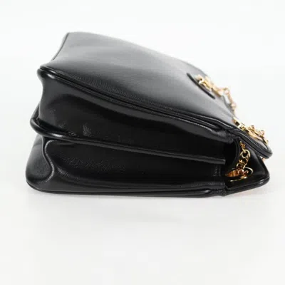 Pre-owned Gucci Marina Black Leather Shoulder Bag ()