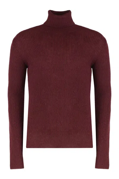 Dries Van Noten Sweater With A Turtleneck In Wool In Red