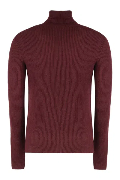 Dries Van Noten Sweater With A Turtleneck In Wool In Red