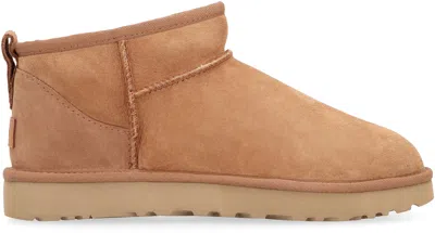 Ugg Classic Ultra Mini Ankle Boots In Brown