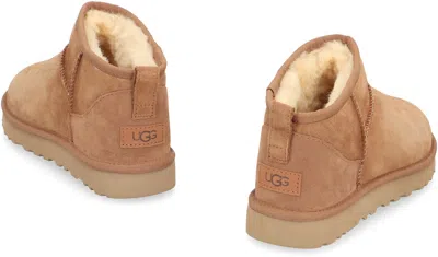 Ugg Classic Ultra Mini Ankle Boots In Brown