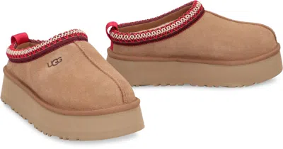 Ugg Tazz Ii Suede Flatform Mules In Brown