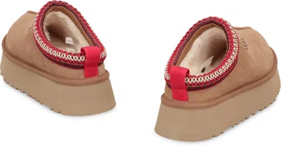 Ugg Tazz Ii Suede Flatform Mules In Brown