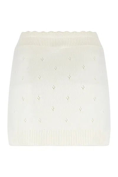 Chloé Fitted Wool And Cashmere Miniskirt In Multi