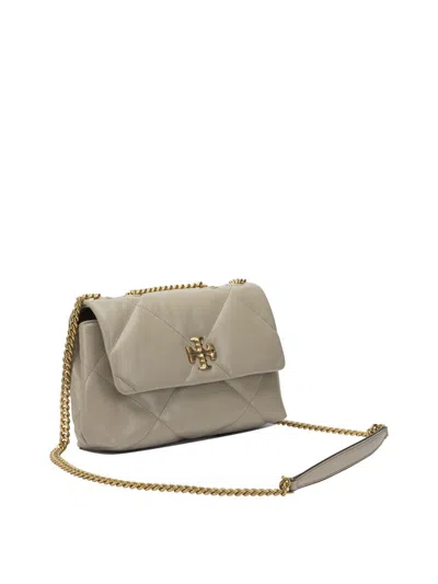 Tory Burch Small Kira Quilted Leather Shoulder Bag In Gray