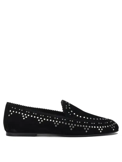 Aquazzura Stylish Loafers And Slippers Collection In Black