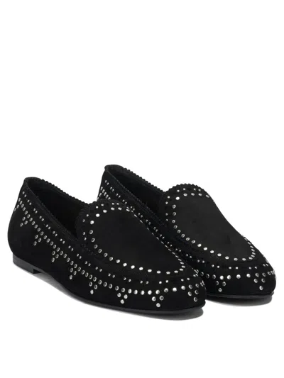Aquazzura Stylish Loafers And Slippers Collection In Black
