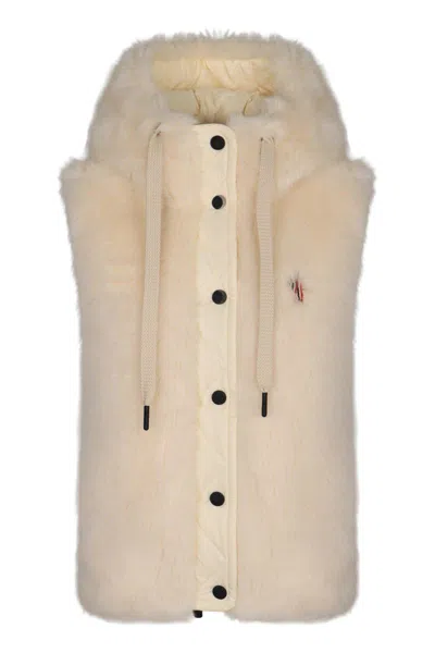 Moncler Grenoble Padded Vest Arve In Neutral