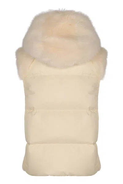 Moncler Grenoble Padded Vest Arve In Neutral