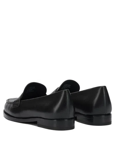 Tory Burch Leather Penny-slot Loafers In Black