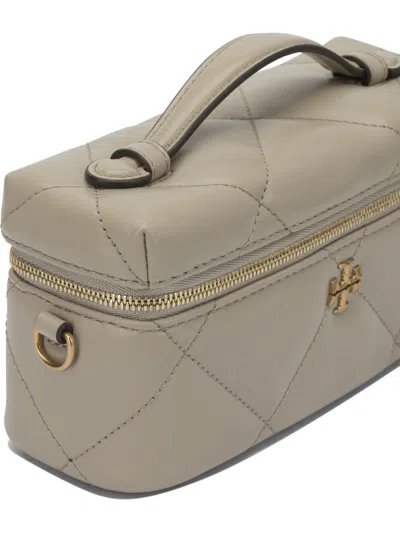 Tory Burch Kira Diamond Quilt Leather Beauty Case In Neutral