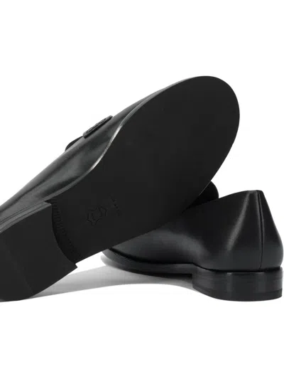 Tory Burch Leather Penny-slot Loafers In Black