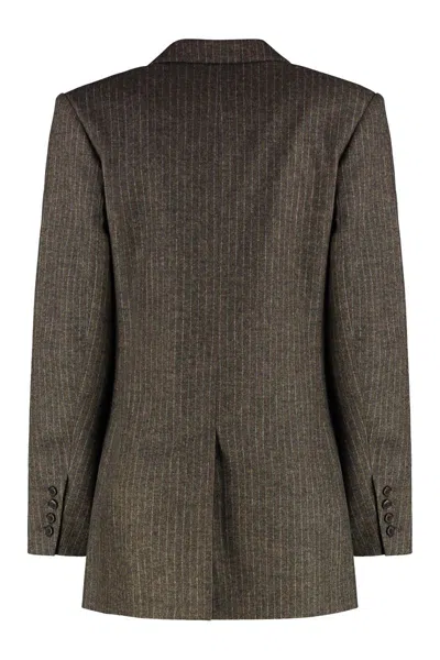 Isabel Marant Jevima Double-breasted Jacket In Brown