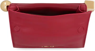 Jacquemus Square Leather Pouch In Red