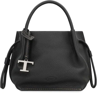Tod's Small Bucket Bag In Leather In Black