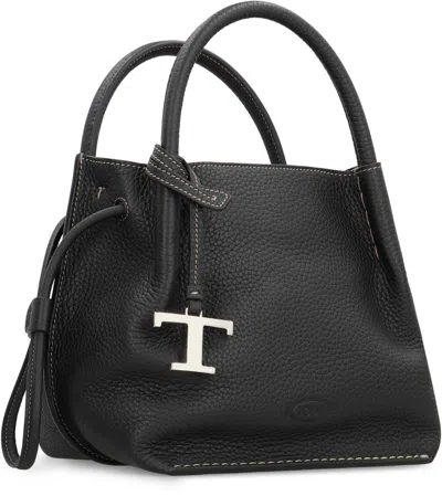 Tod's Small Bucket Bag In Leather In Black