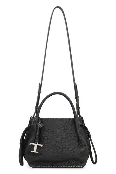 Tod's Small Bucket Bag In Leather In Black