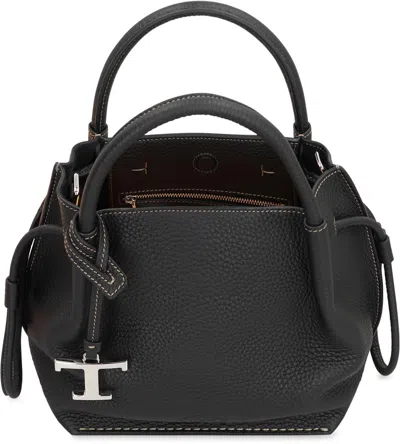Tod's Small Bucket Bag In Leather In Black
