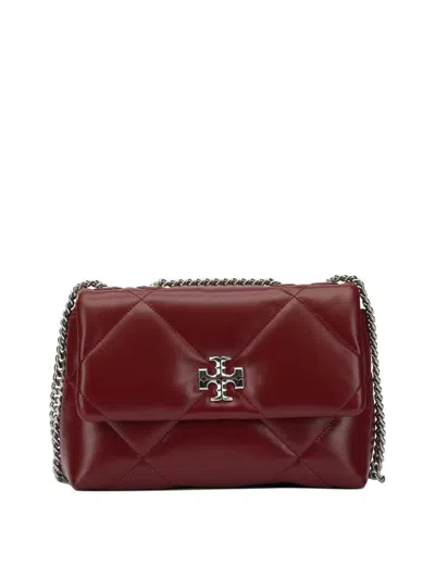Tory Burch Small Kira Diamond Quilt Convertible Shoulder Bag In Burgundy