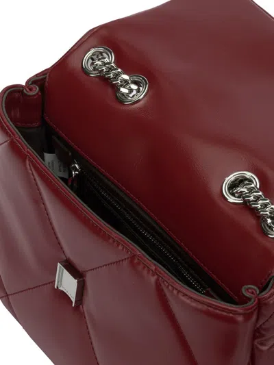 Tory Burch Small Kira Diamond Quilt Convertible Shoulder Bag In Burgundy