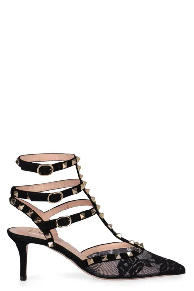Valentino Lace Rockstud Pumps 65 In Black