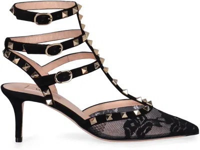 Valentino Lace Rockstud Pumps 65 In Black