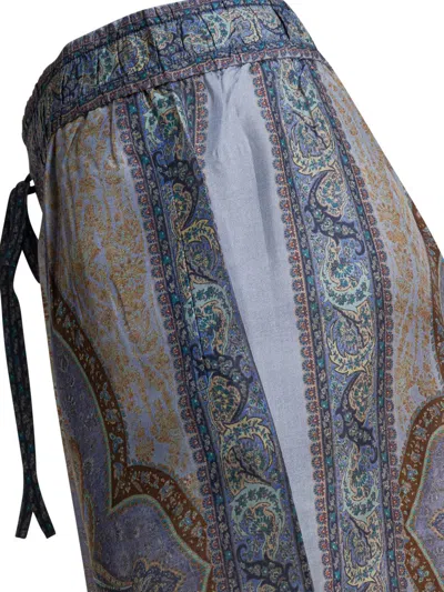 Zimmermann Wanderlust Patterned Wide-leg Silk Trousers In Multi