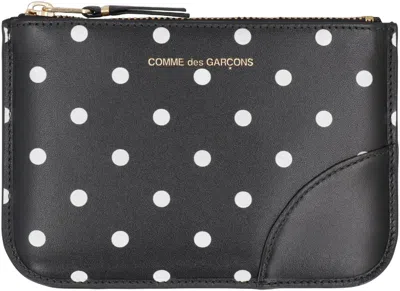 Comme Des Garçons Leather Wallet In Black