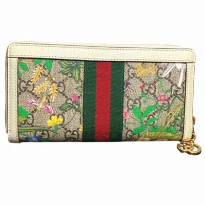 Pre-owned Gucci Multi-color Coated Canvas Leather Long Wallet (bi-fold) ()