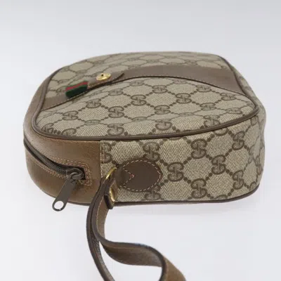 Pre-owned Gucci Ophidia Beige Canvas Clutch Bag () In Sand