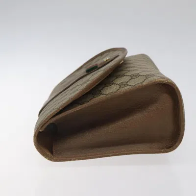 Pre-owned Gucci Ophidia Beige Canvas Clutch Bag () In Sand