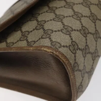 Pre-owned Gucci Ophidia Beige Canvas Clutch Bag () In Sand