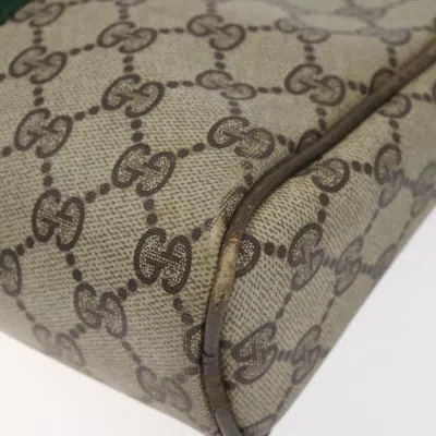 Pre-owned Gucci Ophidia Beige Canvas Clutch Bag () In Sand