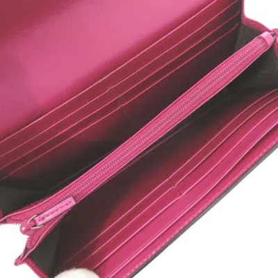Pre-owned Gucci Pink Leather Long Wallet (bi-fold) ()