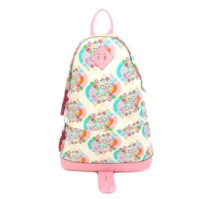Pre-owned Gucci Pink White Nylon Backpack () In Multi