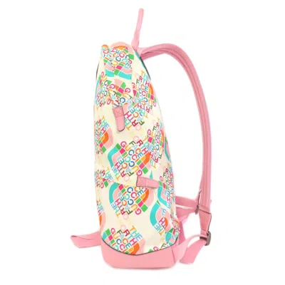 Pre-owned Gucci Pink White Nylon Backpack () In Multi