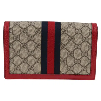 Pre-owned Gucci Queen Margaret Beige Canvas Shoulder Bag () In Sand