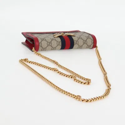 Pre-owned Gucci Queen Margaret Beige Canvas Shoulder Bag () In Sand