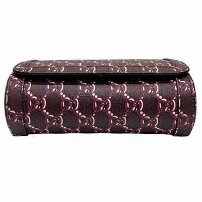 Pre-owned Gucci Red Color Canvas Shoulder Bag ()