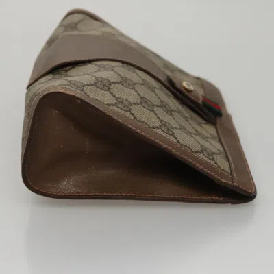Pre-owned Gucci Sherry Beige Canvas Clutch Bag () In Sand