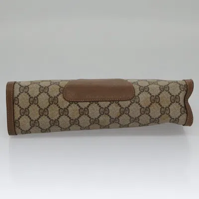 Pre-owned Gucci Sherry Beige Canvas Clutch Bag () In Sand