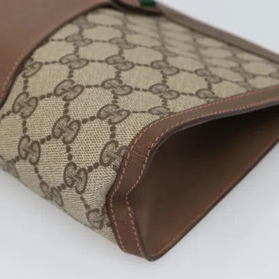 Pre-owned Gucci Sherry Beige Canvas Clutch Bag () In Sand