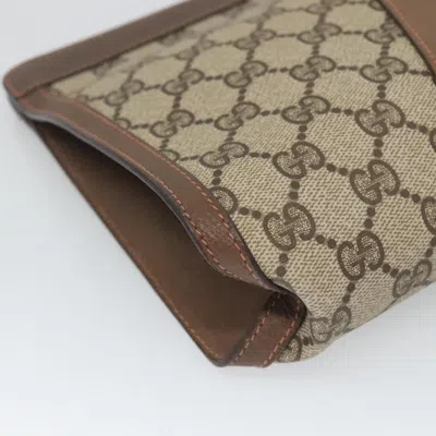 Pre-owned Gucci Sherry Beige Canvas Clutch Bag () In Sand